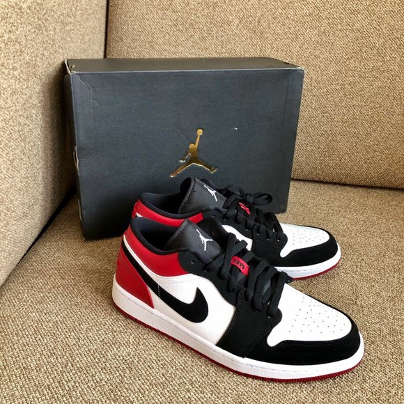 Jordan 1 Low Black Toe - 553558-116 US 7